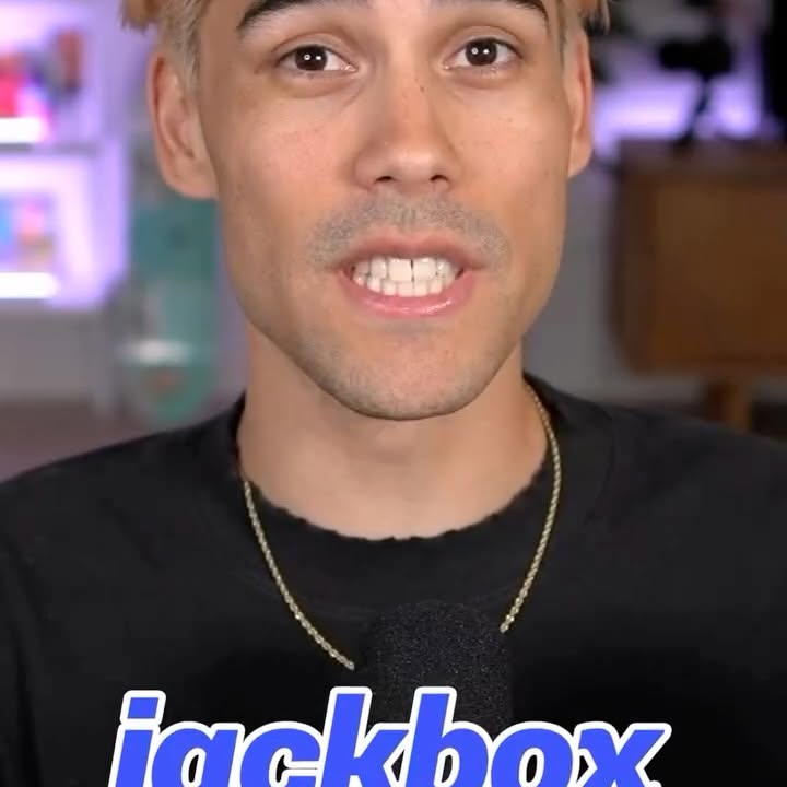 Instagram post by @tk_randell for Jackbox Games. Caption reads: I got ROASTED playing #JackboxGames with my....