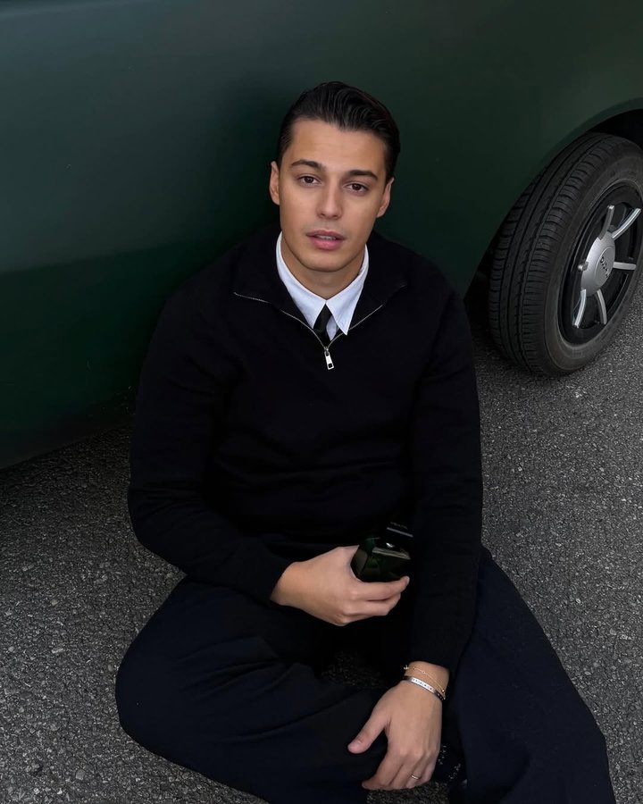 Instagram post by @alessandrocossari for Prada Beauty. Caption reads: <3.