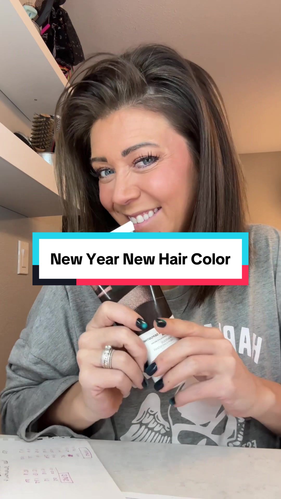 TikTok post by @ashmartodam for IGK Hair. Caption reads: IGK Color depositing mask for the win! I used....