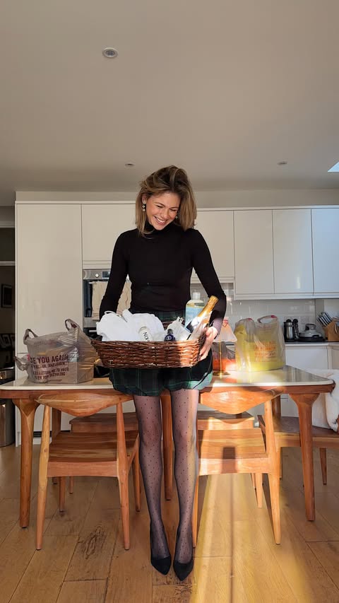 Instagram post by @saff_michaelis for Ocado. Caption reads: Holiday Hamper Inspo for the Ho-Ho-Hostesses in....