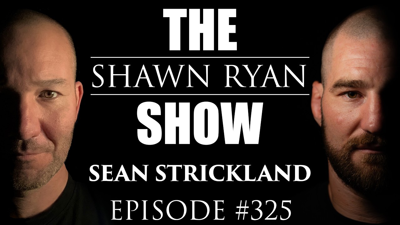 YouTube post by @ShawnRyanShow for ShipStation. Caption reads: Sean Strickland - The Most Controversial Fighter....