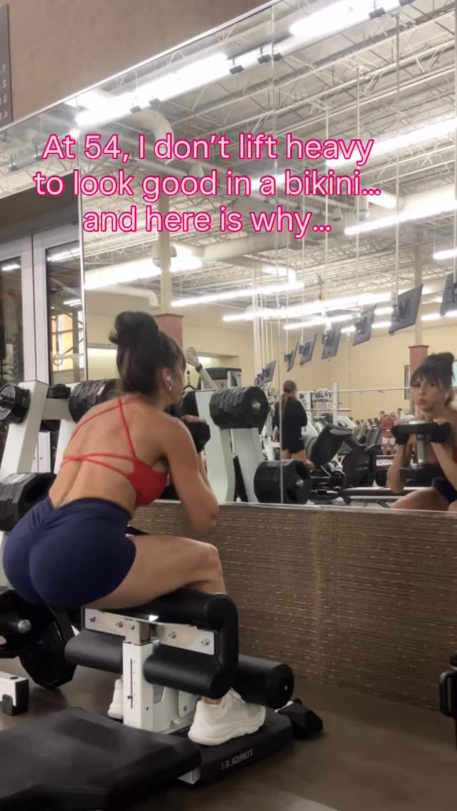 Instagram post by @fashionbyfabiana for Life Time. Caption reads: I’m 54. And no, I don’t lift heavy weights just to....