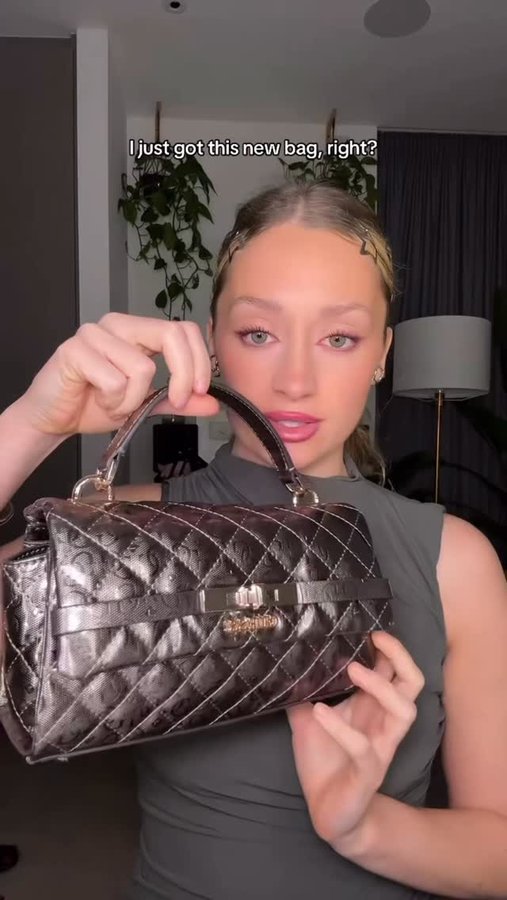 Instagram post by @sophmorelli for GUESS. Caption reads: Turns out I am stupid ignore me @guess.