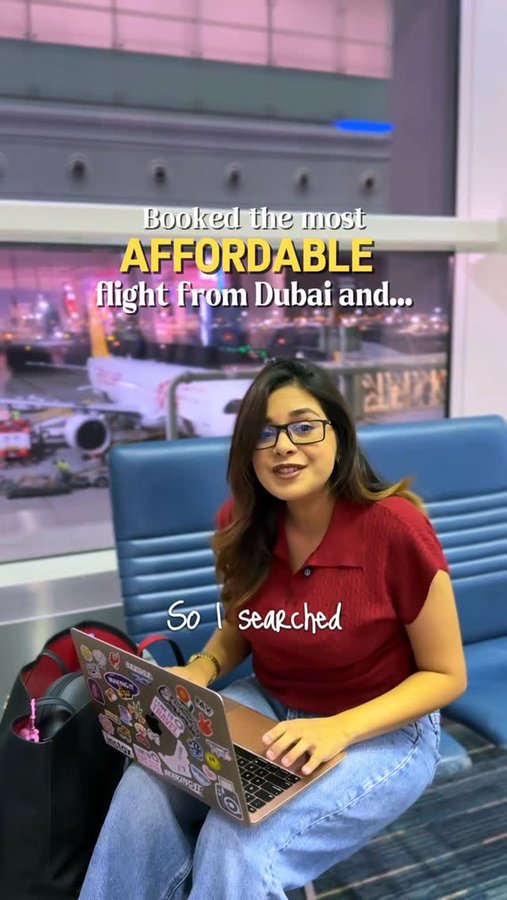 Instagram post by @heyimkaunain for Pegasus Airlines. Caption reads: [...] and couldn’t believe the price.....