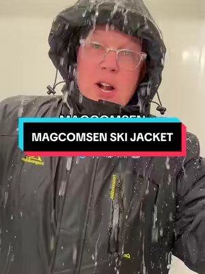 TikTok post by @hustlepapapaul for MAGCOMSEN. Caption reads: MAGCOMSEN Ski Jacket is a must have this Winter....