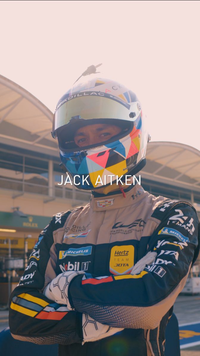 Instagram post by @jaitkenracer for Cadillac. Caption reads: Here we go 🤩 

@jaitkenracer joins the team for....