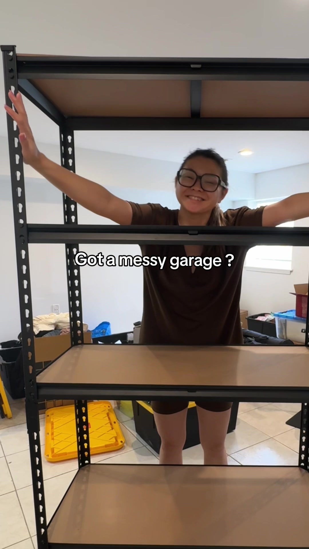 TikTok post by @leila_ugc3 for RaybeeOfficial. Caption reads: [...] shelves ! @Raybee Furniture US....
