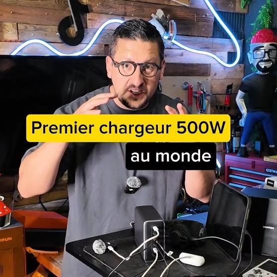 Instagram post by @braindegeek for Ugreen. Caption reads: UGREEN 500W (Collaboration commerciale [...].