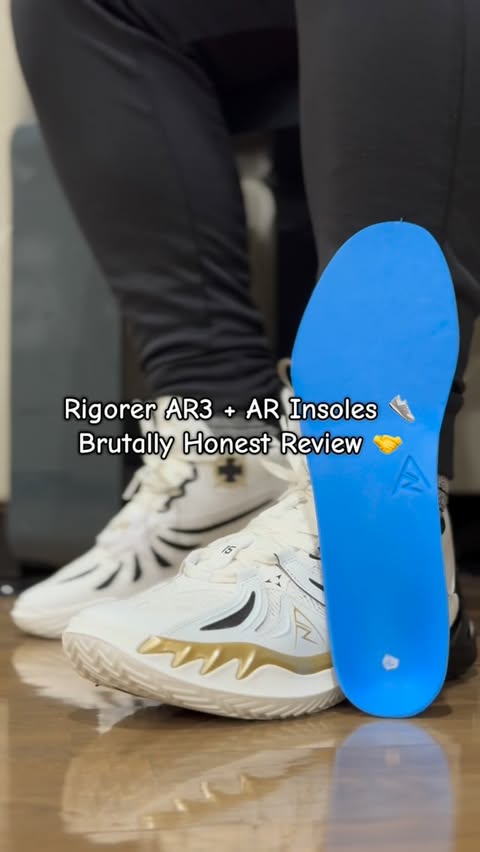 Instagram post by @solelyvin for Rigorer. Caption reads: Brutally Honest Review of the @rigorer.basketball....