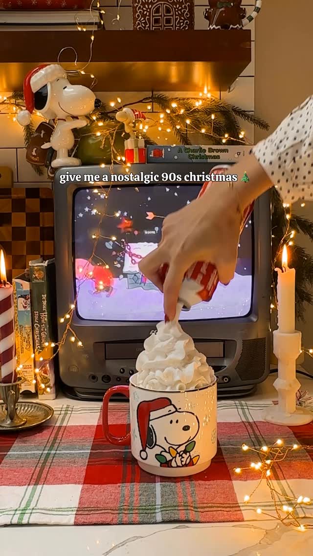 Instagram post by @steffy for Lenox. Caption reads: May a Charlie Brown Christmas find me 🎄- I love....