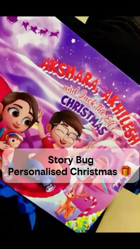 Instagram post by @adventures_of_aks for StoryBug. Caption reads: [...] with a personalised adventure @storybugbooks....