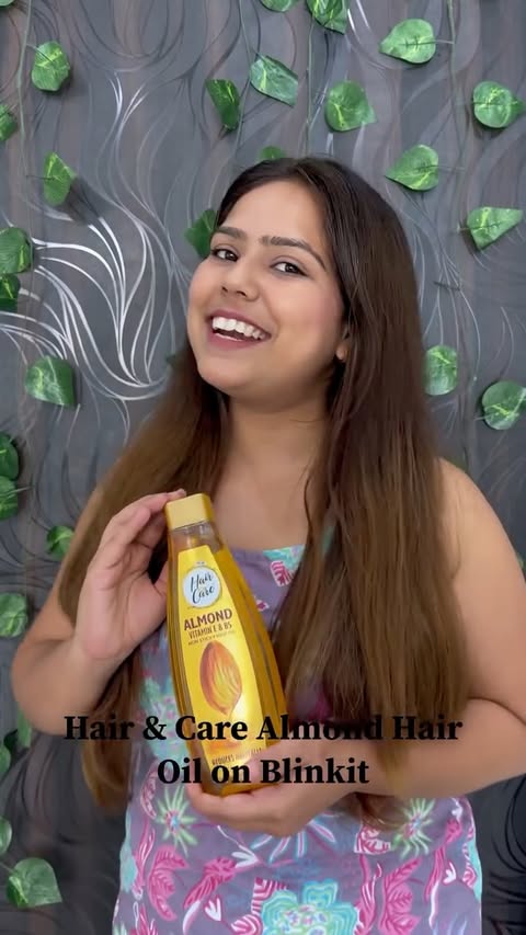 Instagram post by @khandelwal_mani_ for Hair & Care. Caption reads: [...] is packed in that almond power. #ad....