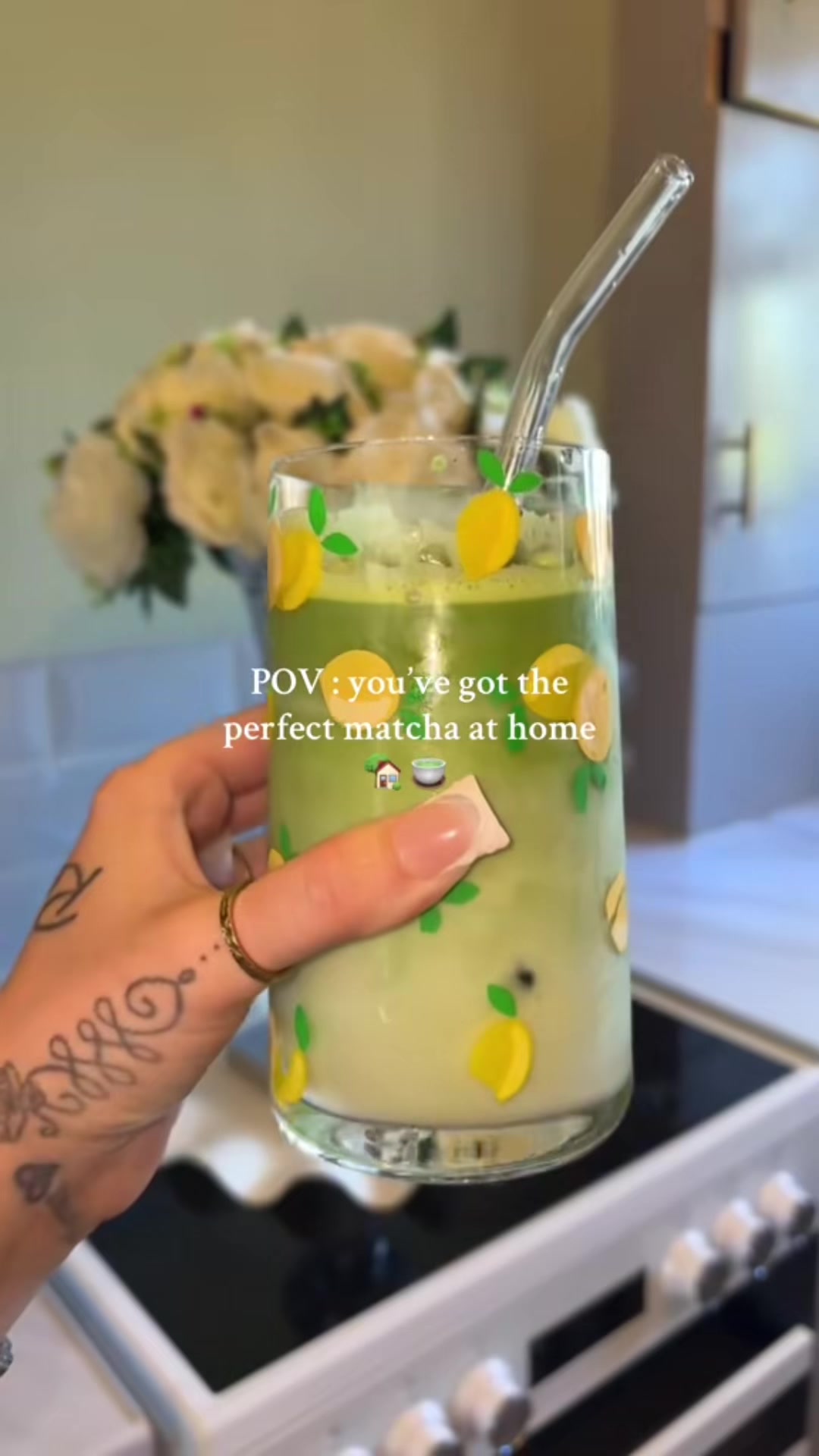TikTok post by @missjazminerose for PerfectTed. Caption reads: @PerfectTed I need to get back into my matcha girl....