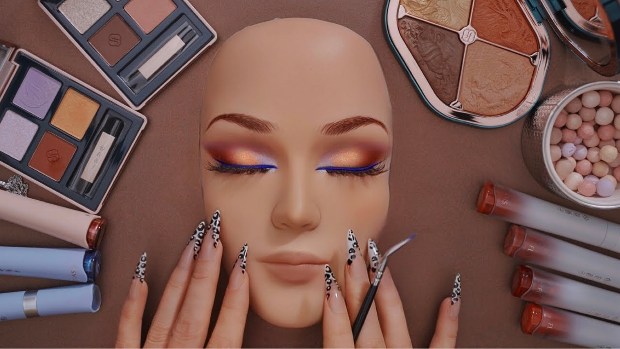 YouTube post by @starlingMakeup for Florasis. Caption reads: ASMR Luxury Glam Makeup Application.