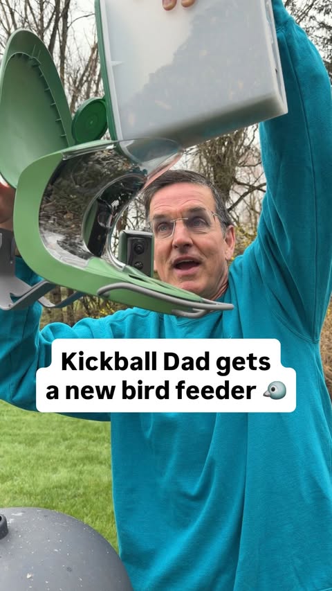 Instagram post by @kickballdad for Birdfy. Caption reads: We’re giving away the Birdfy Feeder 2 Duo to two....