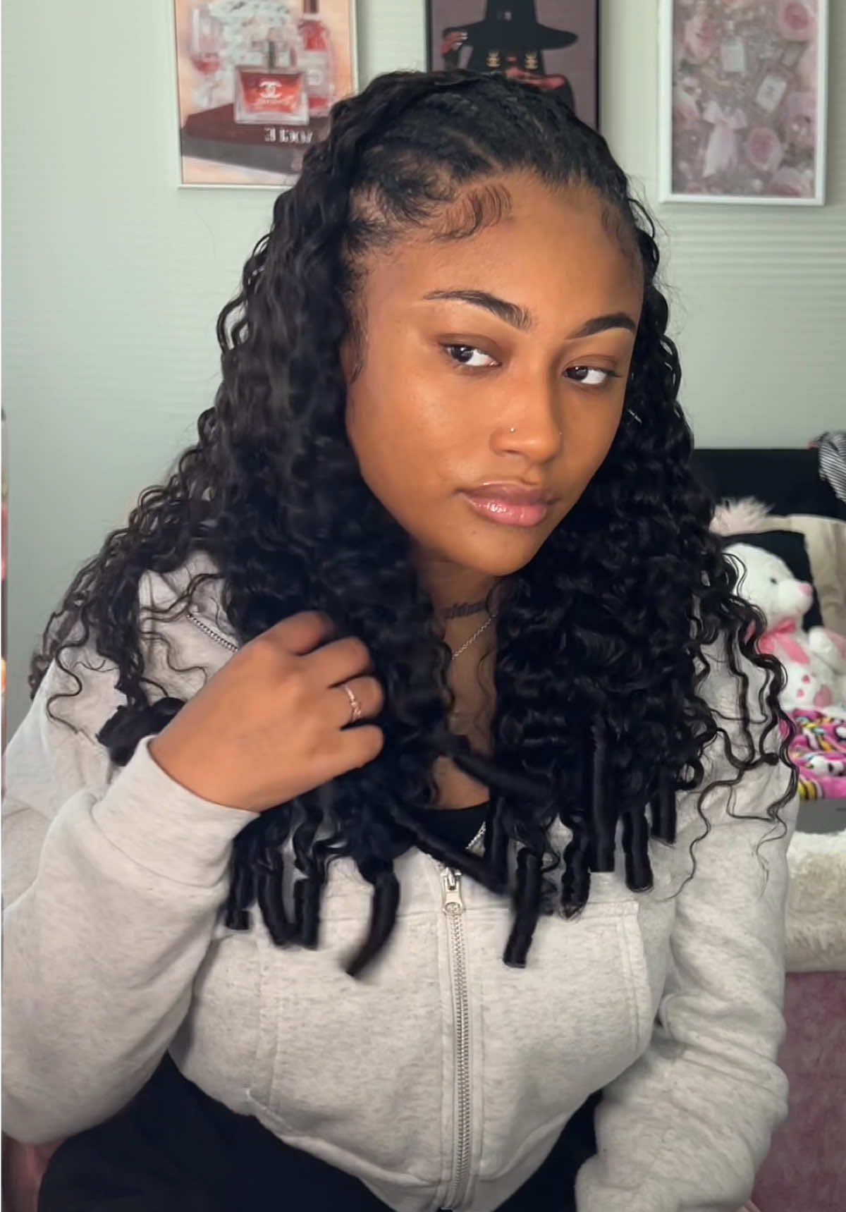 TikTok post by @brittanykianaofficial for OQHAIR. Caption reads: Viral hairstyle @oqhairshop @OQHAIR #fyp #oqhair....