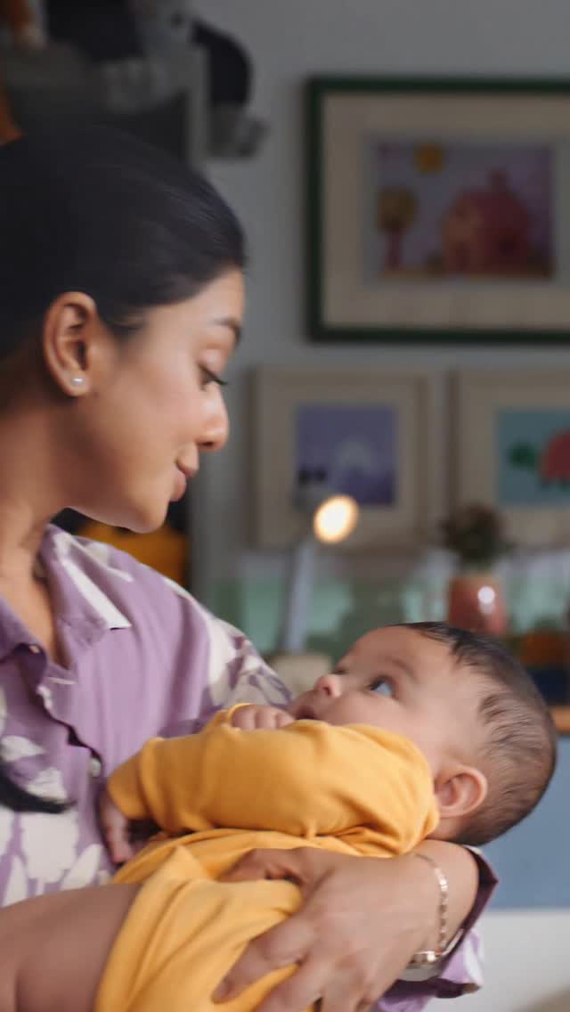 Instagram post by @ayushman__jaiswal for Himalaya Babycare. Caption reads: Every mom should watch & share this. Every mom who....