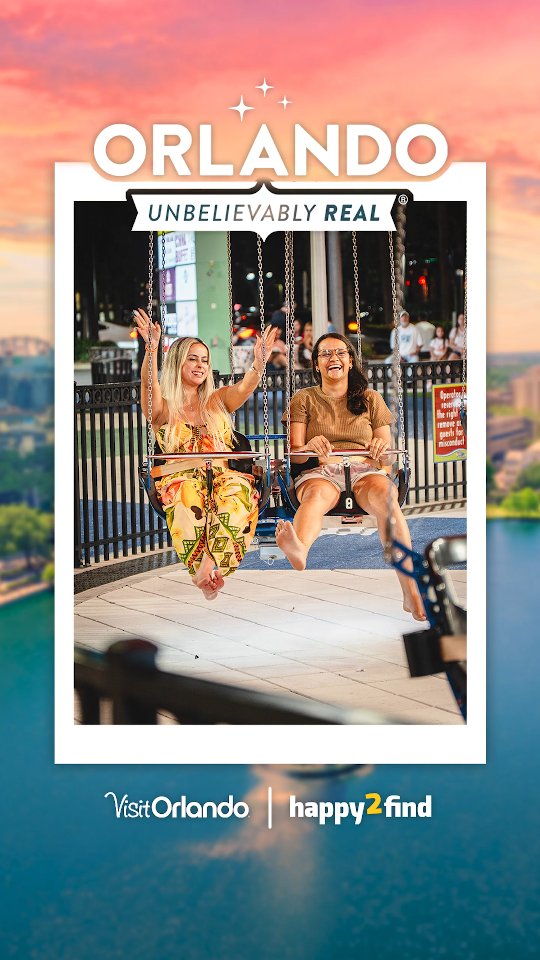 Instagram post by @happy2find for Visit Orlando. Caption reads: When I asked where their energy comes from… ‘From....