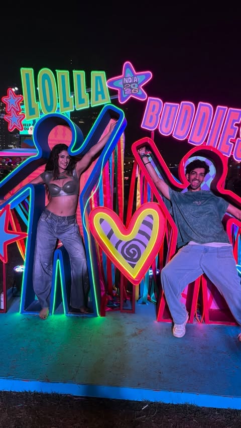 Instagram post by @shwetasharda24 for Budweiser. Caption reads: [...] Lollapalooजा ! . . . . . . @lollaindia....