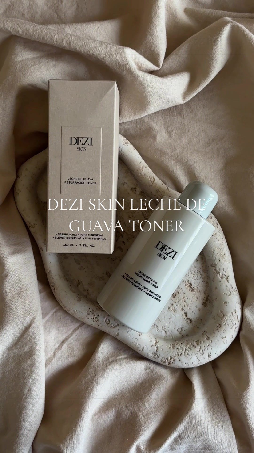 TikTok post by @alice95xo for DEZI SKIN. Caption reads: [...] in just one little bottle, love her! ✨....