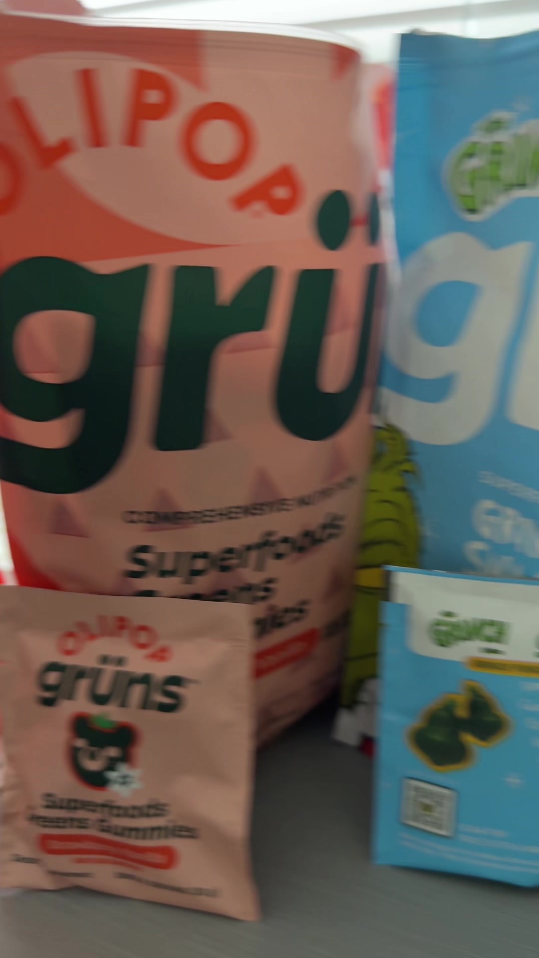TikTok post by @christie.mk4u for Grüns. Caption reads: @Grüns for everybody! #gruns #ad [...].