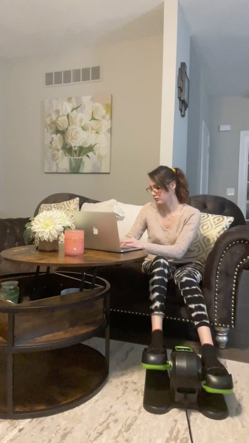 Instagram post by @mona_monica1 for ancheer. Caption reads: Ancheer Electric Leg Exerciser @ancheersport [...].