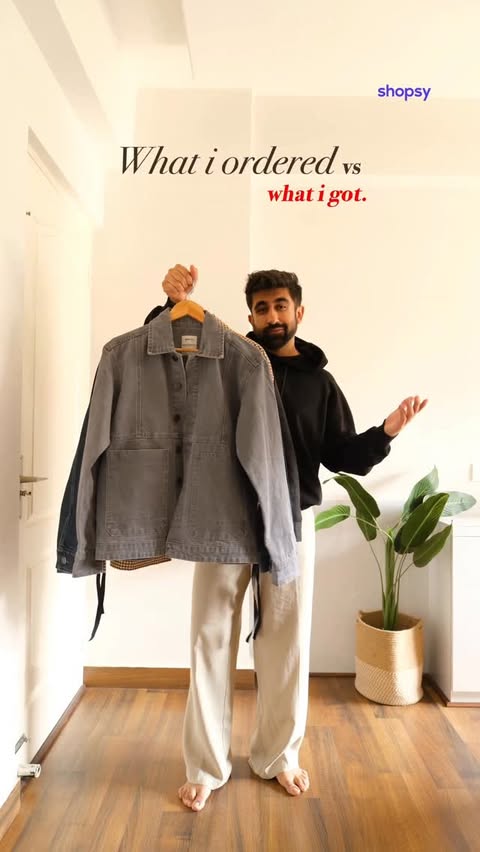 Instagram post by @kinshukwearss for Shopsy. Caption reads: [...] vs What i got!👀❤️
extra 5% off on upi....