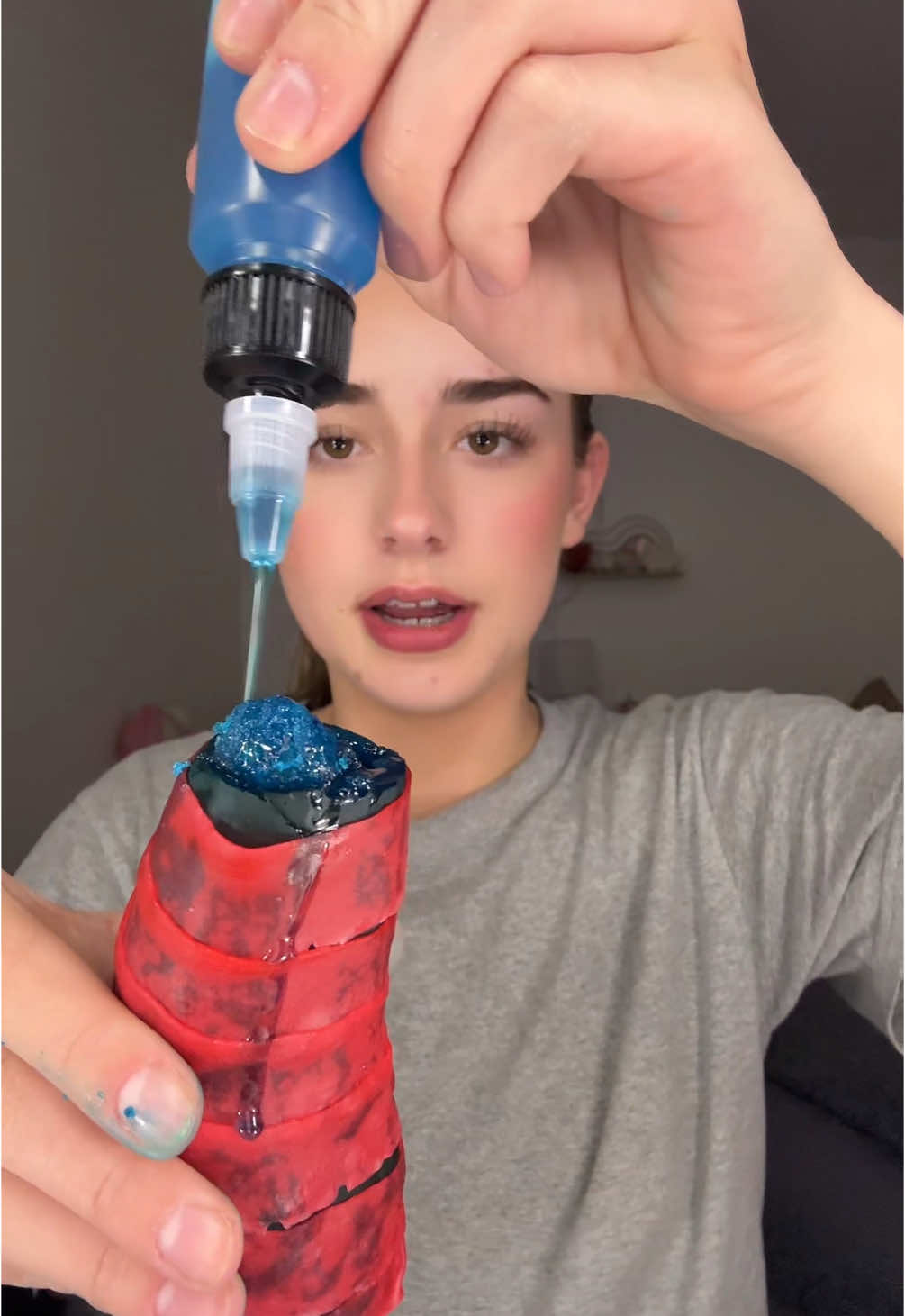 TikTok post by @henlies_hauls for Sourboy Snacks. Caption reads: Blue raspberry pickle kit 💙🥒@sourboychamoy....