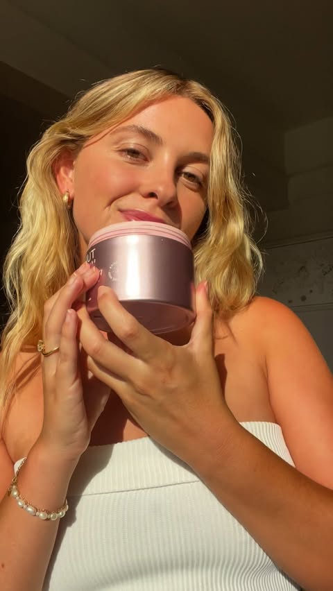 Instagram post by @arielcarlsonweinhardt for TULA. Caption reads: [...] ☁️ shop the new whipped glow body....