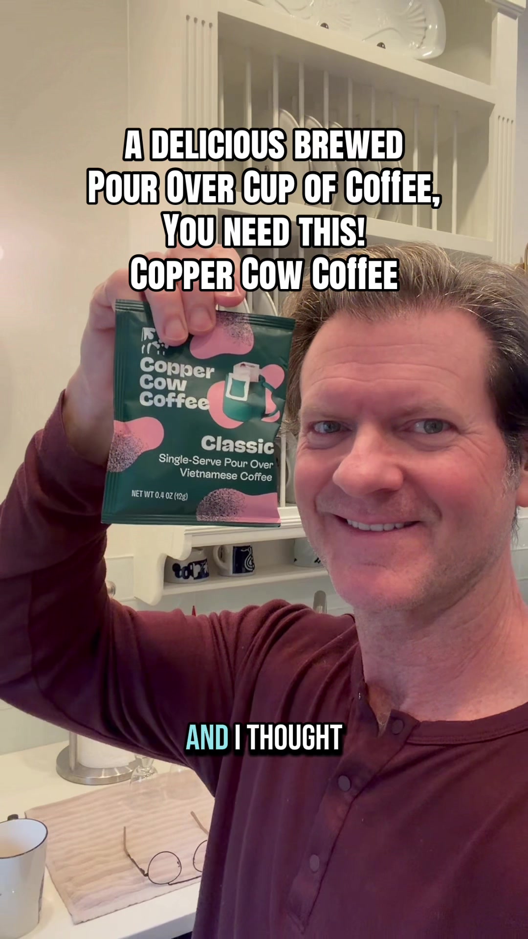 TikTok post by @rickosbornart for Copper Cow Coffee. Caption reads: [...] Over Cup of Coffee, You need this! Copper....