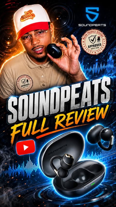Instagram post by @majordstar for SoundPEATS. Caption reads: ​🔥 𝗠𝗔𝗝𝗢𝗥 𝗣𝗥𝗢𝗗𝗨𝗖𝗧 𝗥𝗘𝗩𝗜𝗘𝗪....