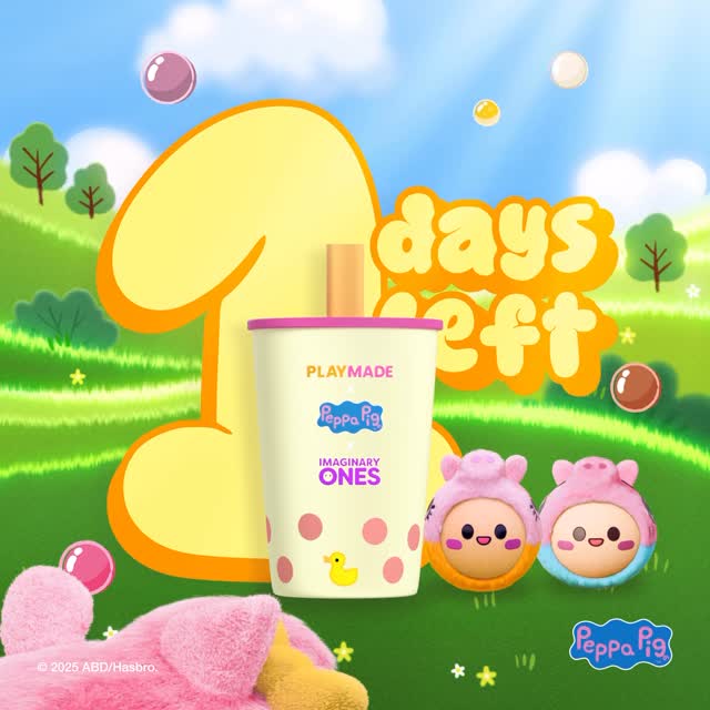 Instagram post by @playmade.official for Hasbro. Caption reads: It’s happening TOMORROW! The cutest collab lands....