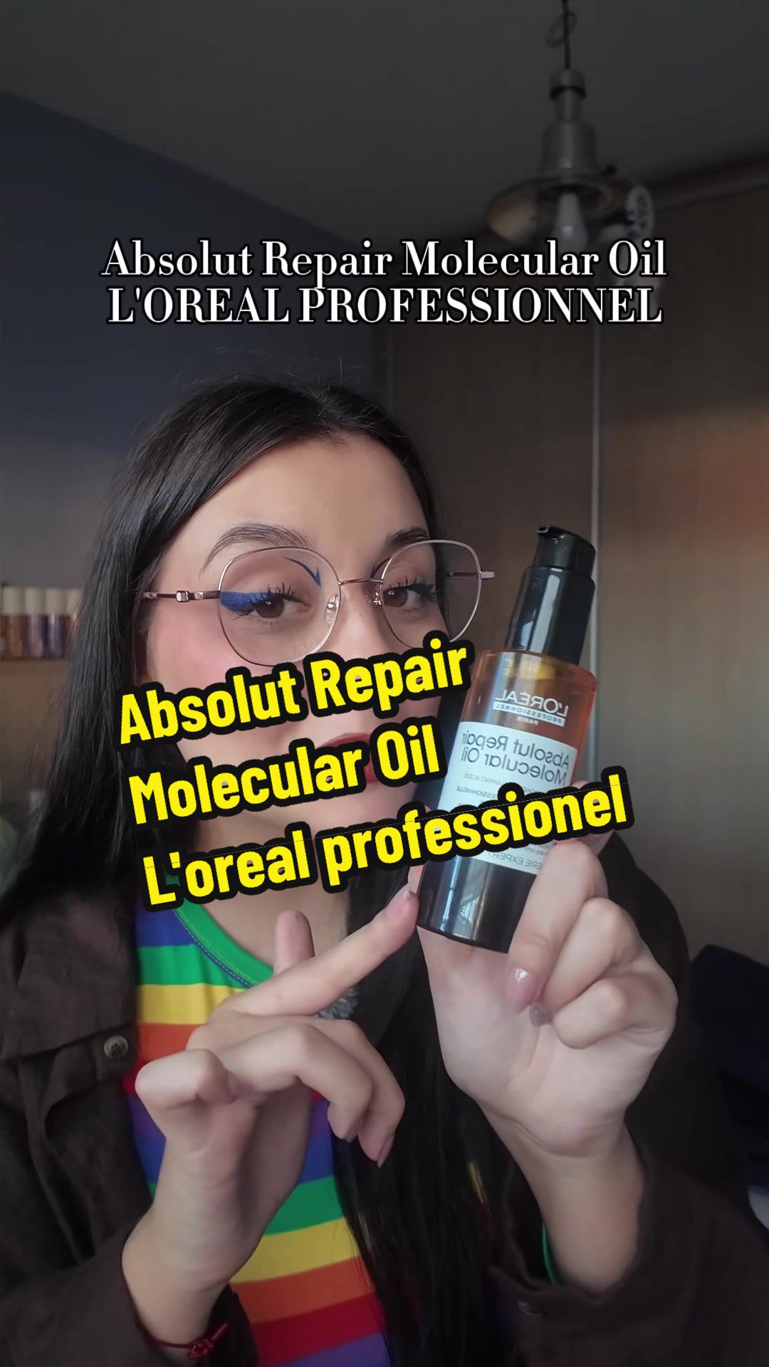 TikTok post by @anarukx for Druni. Caption reads: [...] = BRILLAR. • @L’Oréal Professionnel ....