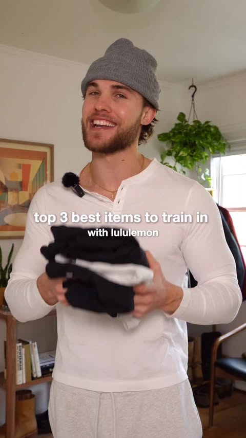 Instagram post by @bradleyemmens for lululemon. Caption reads: [...] recommended items to train in from....