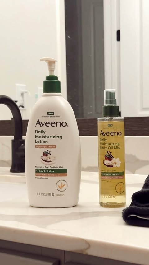 Instagram post by @allisonkhong for Aveeno. Caption reads: #AveenoPartner As someone with sensitive skin,....