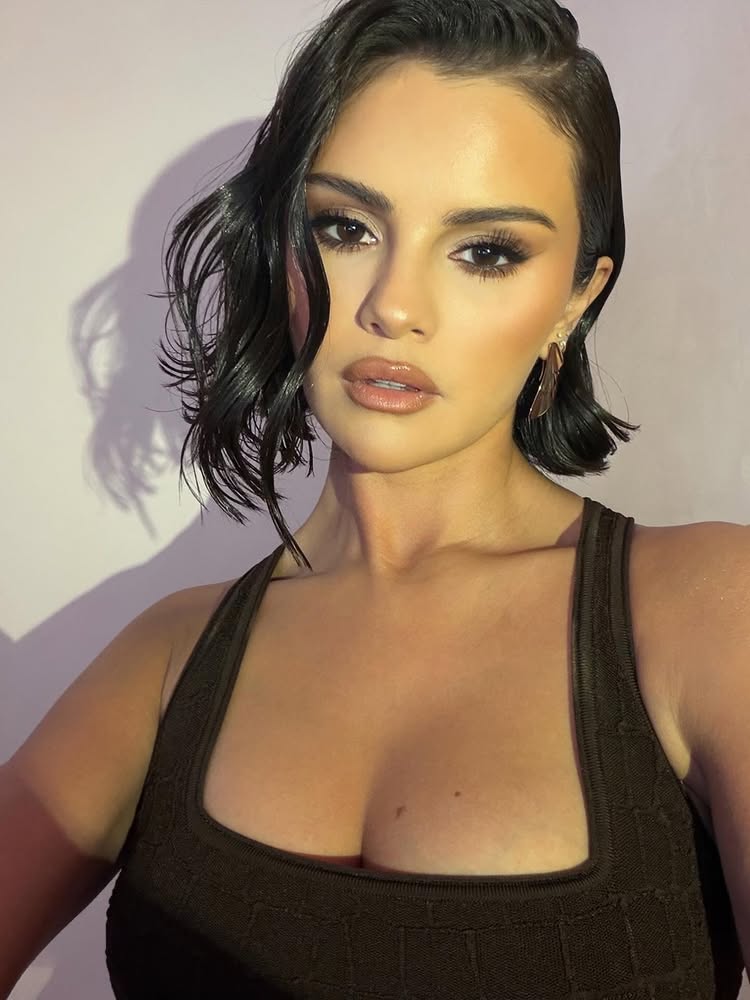 Instagram post by @selenagomez for Rare Beauty. Caption reads: An evening with Rare Beauty to celebrate our warm....