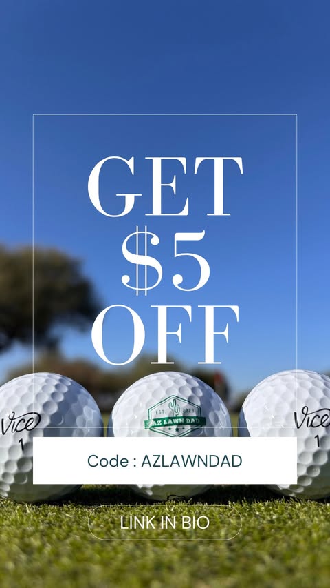 Instagram post by @azlawndad for VICE GOLF. Caption reads: Vice balls = automatic makes. Seriously, it’s....