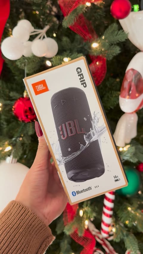 Instagram post by @itsaprilmarie for JBL. Caption reads: #Ad Wrapped my wishlist early this year. Strong....