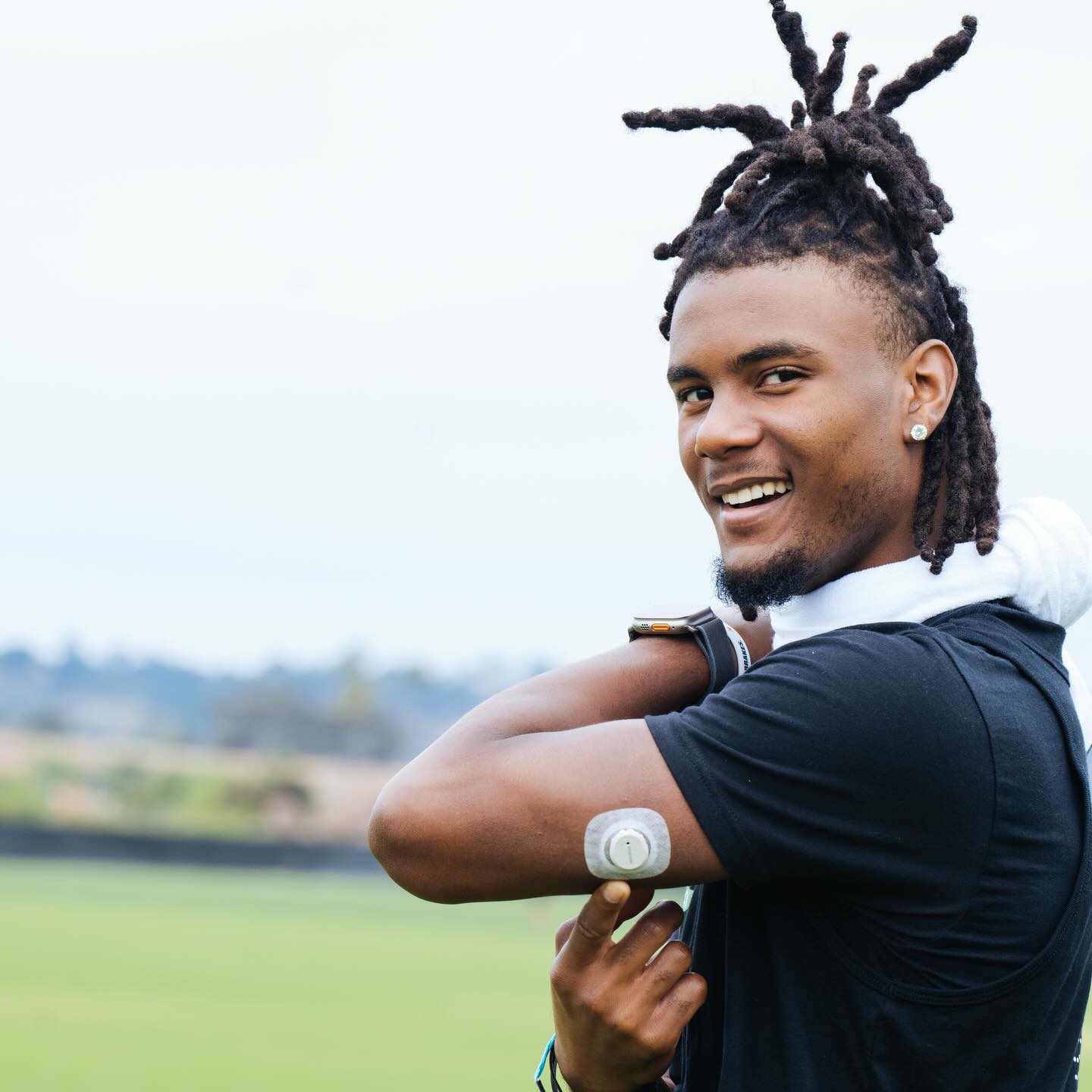 Instagram post by @mocitymitch for Dexcom. Caption reads: [...] me from chasing my goals.   
  
@Dexcom G7....