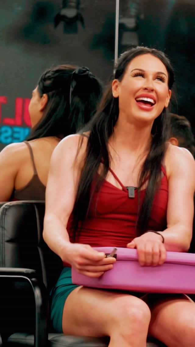 Instagram post by @cultfitnesslv for Angel Competition Bikinis. Caption reads: @angelcompetitionbikinis suit reveal ⭕️😱 ✨ CODE....