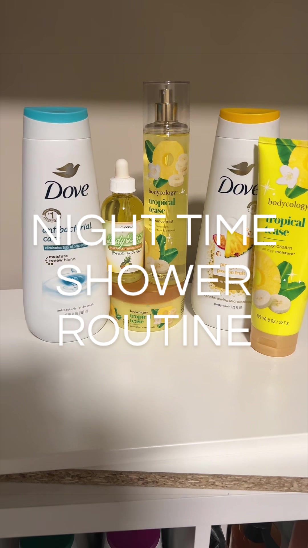 TikTok post by @just.beingjessica for Canvas Beauty Brand. Caption reads: [...] @Dove Beauty & Personal Care @CANVAS BEAUTY....