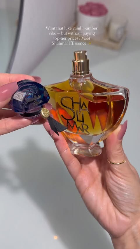 Instagram post by @anniiearif for Guerlain. Caption reads: Want that luxe vanilla-amber vibe — but without....