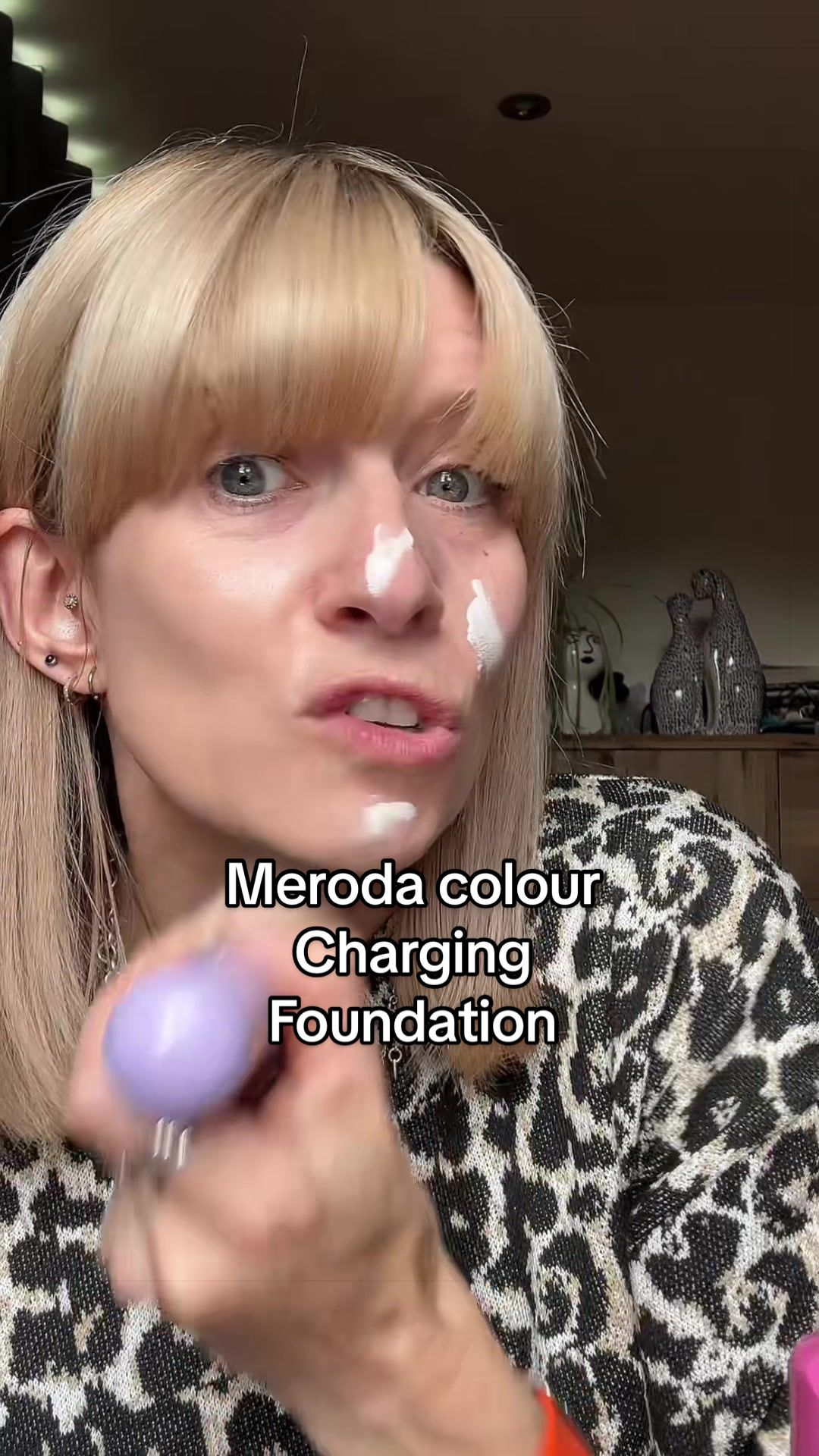 TikTok post by @jjmather for Meroda Cosmetics. Caption reads: [...] #meroda #makeupchallenge @Meroda Cosmetics.