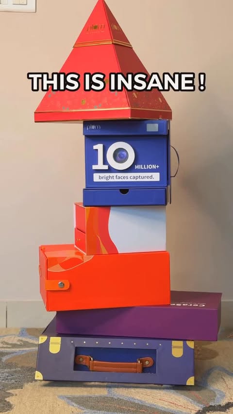 Instagram post by @desicurly for Plum Goodness. Caption reads: GIVEAWAY TIME 🥳🎉

Unboxing way too many PR boxes....