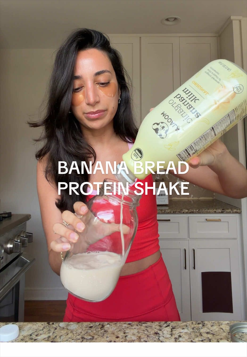 TikTok post by @julianaghani for Ballerina Farm. Caption reads: [...] in my shopmy 🍌🍌🥛 @Ballerina Farm Store.