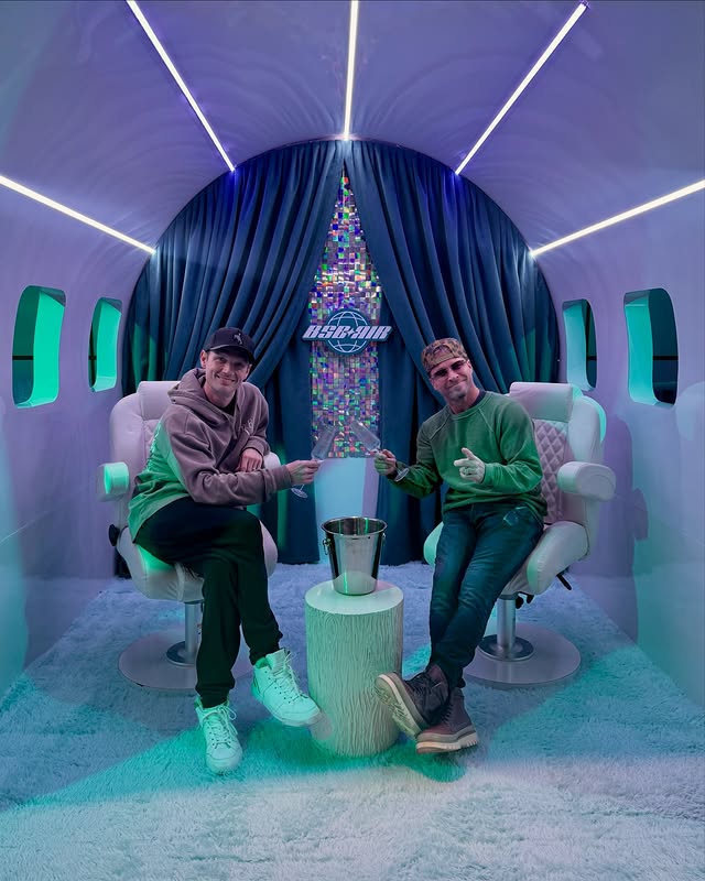 Instagram post by @rokspics for The Venetian Las Vegas. Caption reads: Cleared for takeoff back into the millennium ✈️🌐....