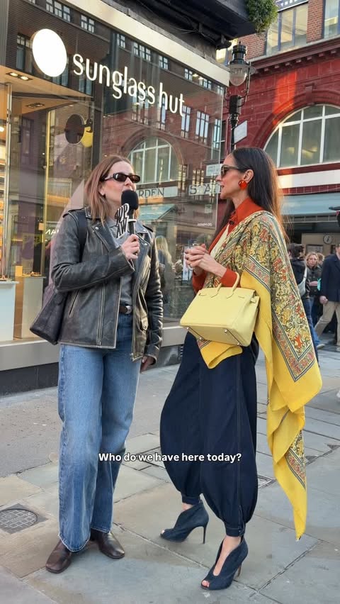 Instagram post by @whatpeoplearewearing for Sunglass Hut. Caption reads: In London Fashion Week with @sunglasshut!....