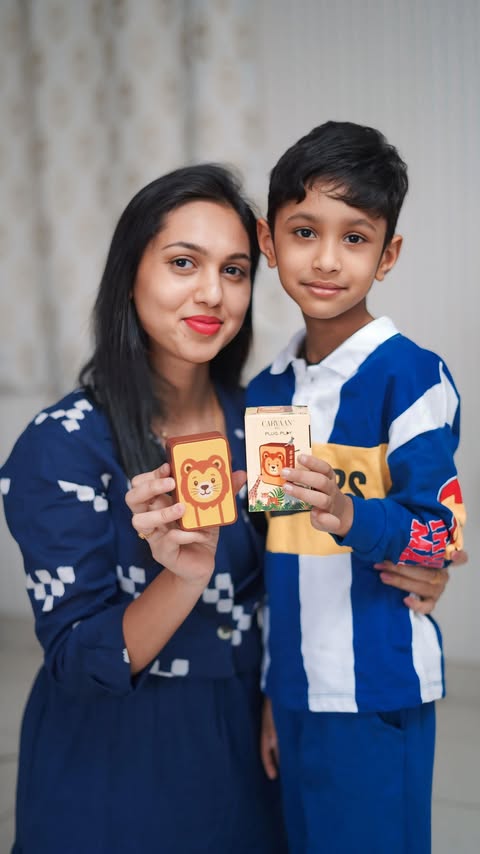 Instagram post by @sukrith_komarshetty for Saregama. Caption reads: [...] “just one more cartoon.” ✨ With the Saregama....