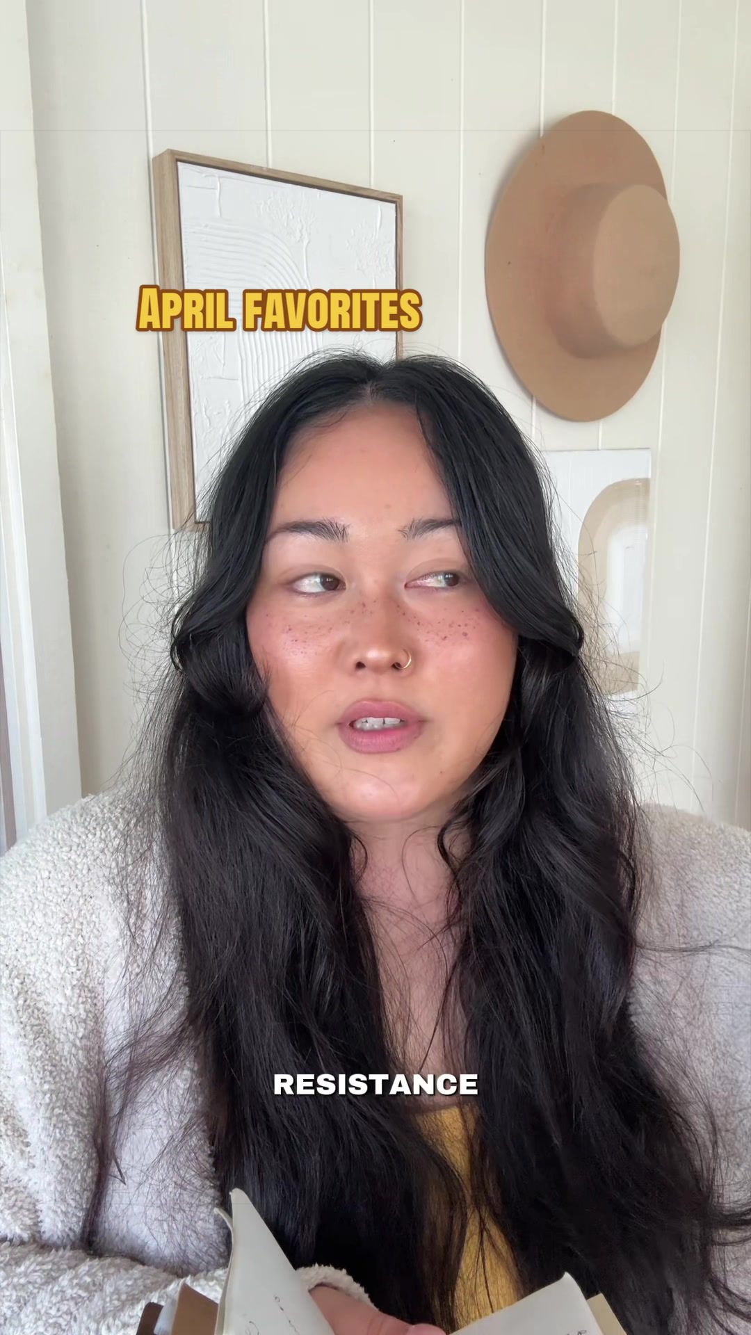 TikTok post by @shoplovebylaur for Marylia Scott Cosmetics. Caption reads: [...] April favorites!! @Trader Joe's @Marylia....