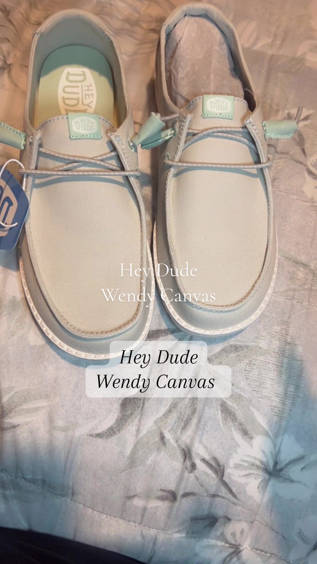 TikTok post by @selenee303 for HEYDUDE shoes. Caption reads: @HeyDude thank you for allowing me to be one of....